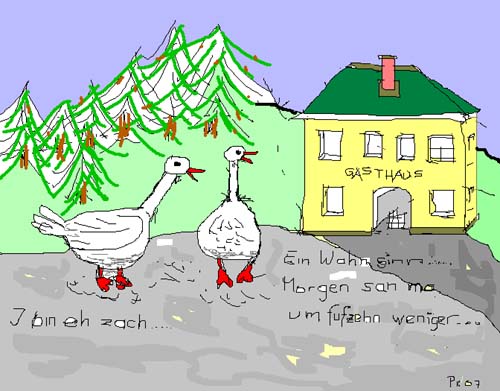 Zeichnung von Klaus Prtak